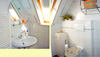 Waschplatz mit Dusche und WC